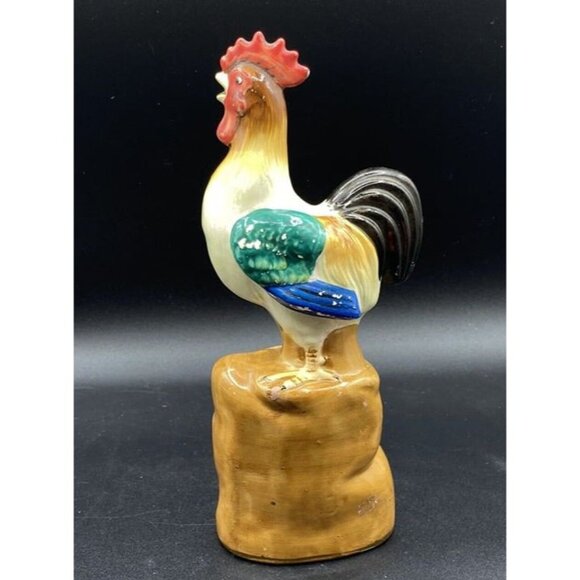 Ceramic Rooster Chicken Figurine Made In Japan Farmhouse 9.5” - Picture 3 of 10